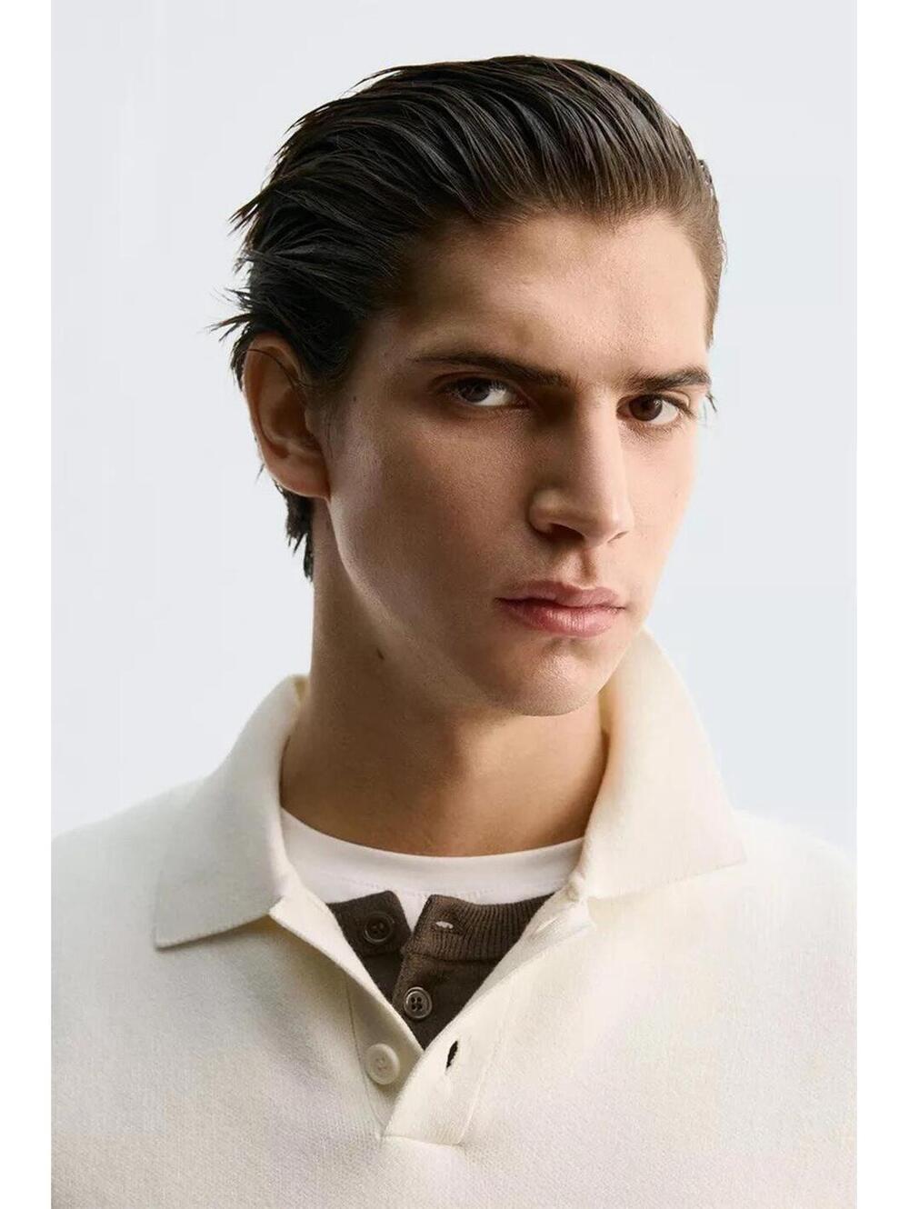 Zara Cream Polo-Neck Knit Sweater - Picture 6 of 14